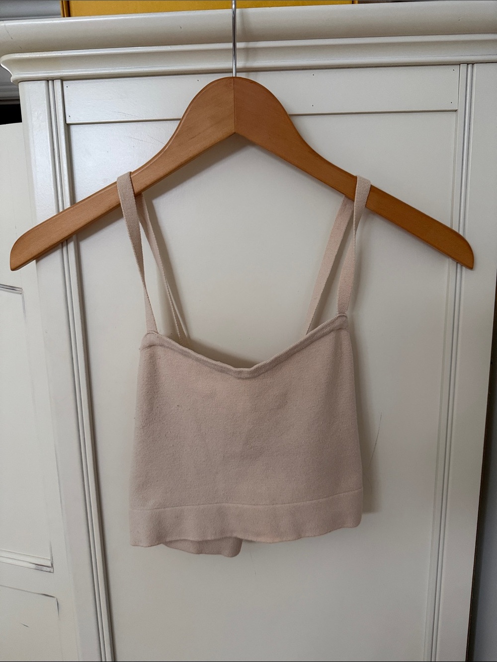 American Apparel Cream Knit Crop Top